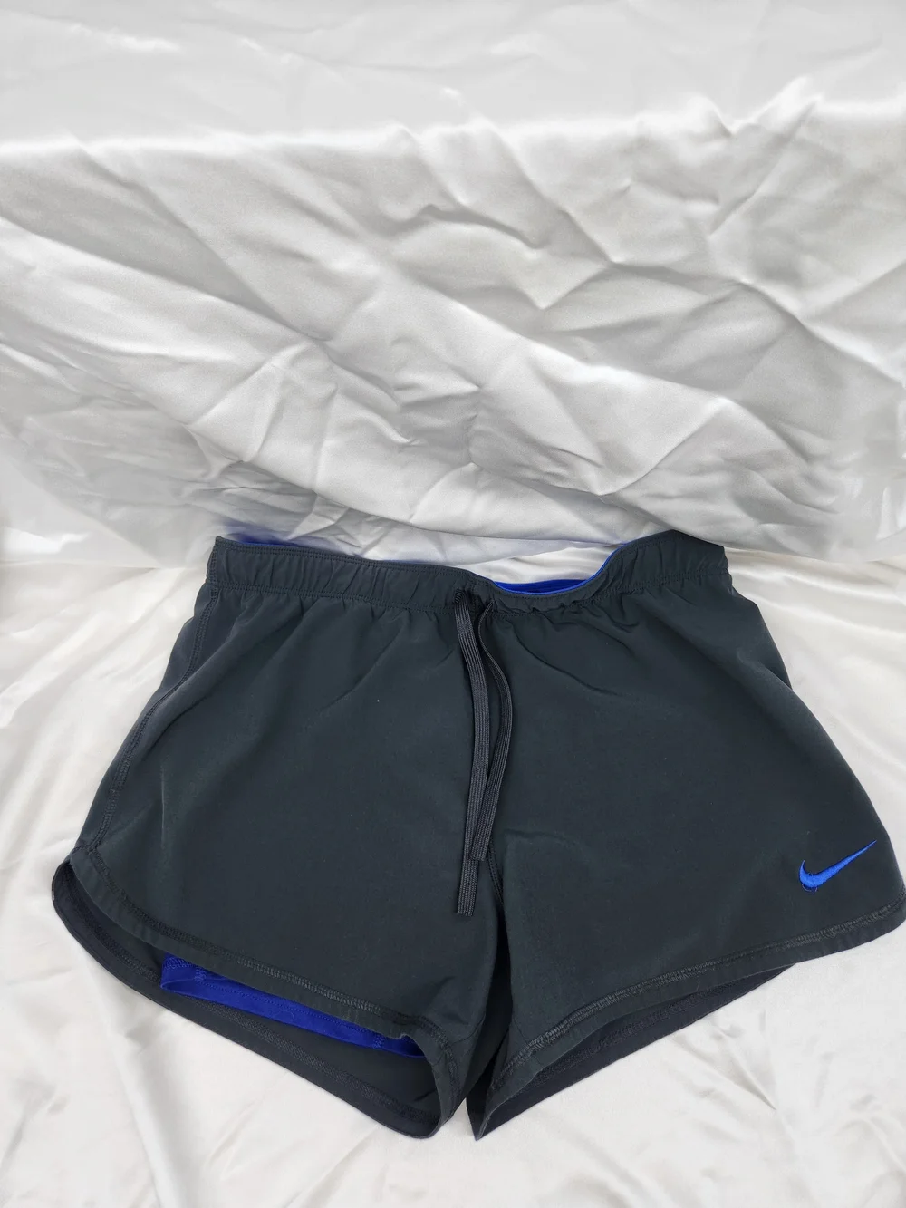Nike Black Running Shorts with Blue Accent